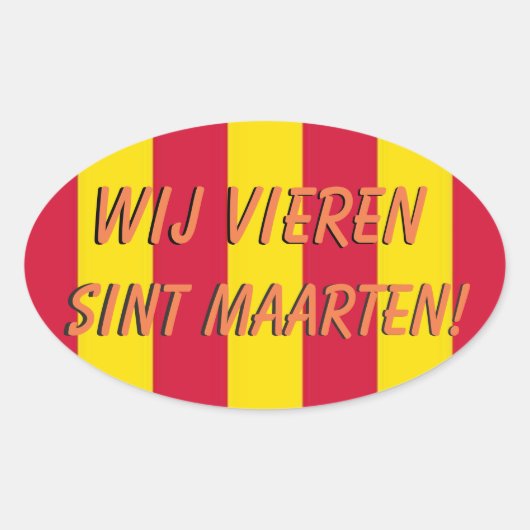 Sint Maarten deur sticker 楕円形シール (正面)