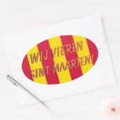 Sint Maarten deur sticker 楕円形シール (封筒)