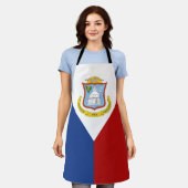 Sint Maarten Flag エプロン (着用した状態)