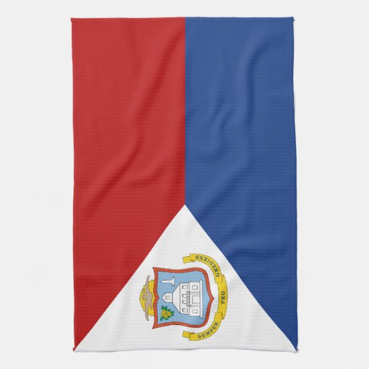 Sint Maarten Flag キッチンタオル (縦)
