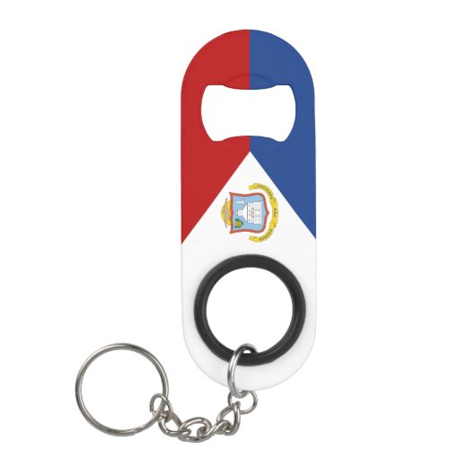 Sint Maarten Flag キーホルダー栓抜き (正面)