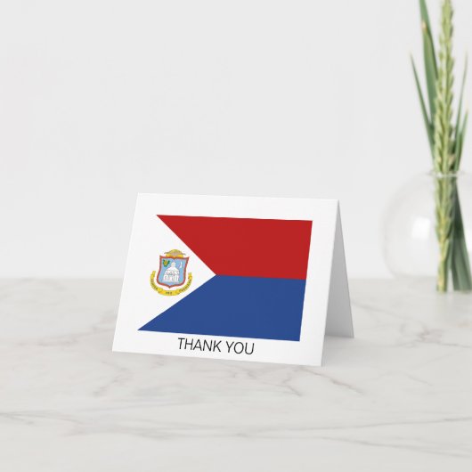 Sint Maarten Flag サンキューカード (正面)