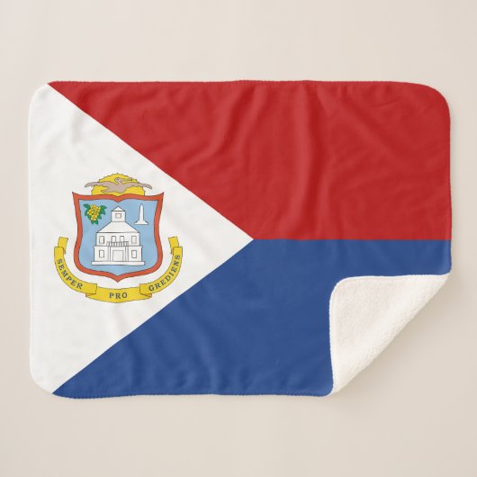 Sint Maarten Flag シェルパブランケット (正面(横))