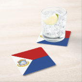 Sint Maarten Flag スクエアペーパーコースター (インサイチュ)