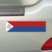 Sint Maarten Flag バンパーステッカー (車上)