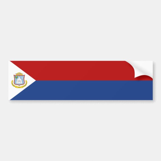 Sint Maarten Flag バンパーステッカー (正面)