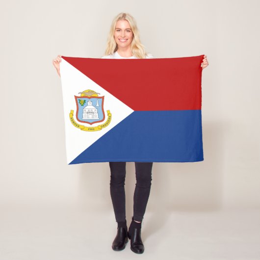 Sint Maarten Flag フリースブランケット (インサイチュ)