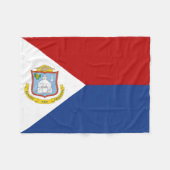 Sint Maarten Flag フリースブランケット (正面(横))