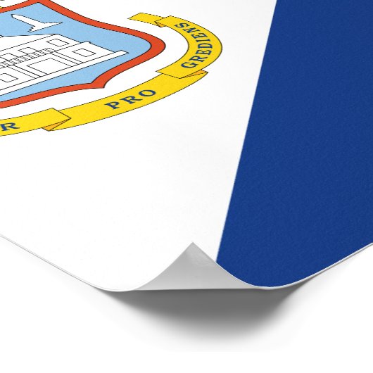 Sint Maarten Flag ポスター (角)