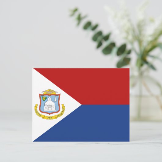 Sint Maarten Flag ポストカード (スタンド正面)