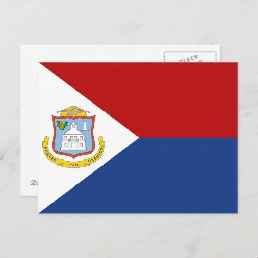 Sint Maarten Flag ポストカード (正面/裏面)
