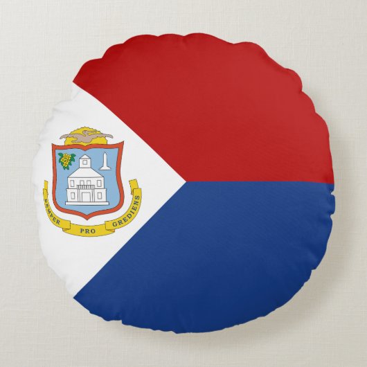 Sint Maarten Flag ラウンドクッション (正面)