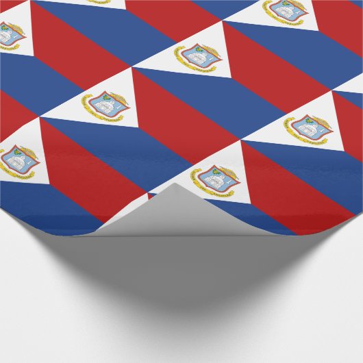 Sint Maarten Flag ラッピングペーパー (角)