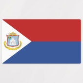 Sint Maarten Flag ラベル (デザイン1)