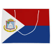 Sint Maarten Flag ラージペーパーバッグ (正面)