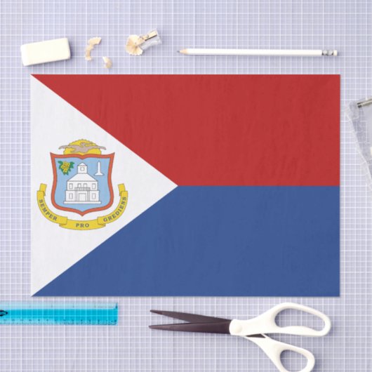 Sint Maarten Flag 薄葉紙 (クラフト)