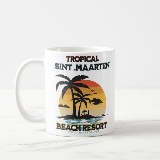 Sint Maarten Plage Resort Tropicale コーヒーマグカップ (左)