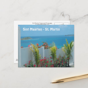 Sint Maarten - St. Martin海ブルーシースケープポスト ポストカード