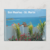 Sint Maarten - St. Martin海ブルーシースケープポスト ポストカード (正面)