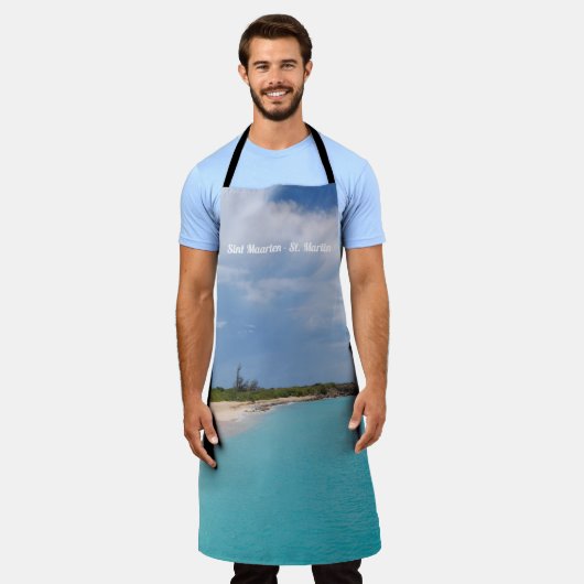 Sint Maarten - St. Martin Landscape エプロン (着用した状態)