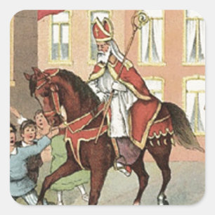 SinterklaasのオランダSt.ニックのヴィンテージセントニコラス スクエアシール