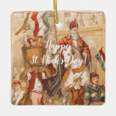 SinterklaasのオランダSt.ニックのヴィンテージセントニコラス セラミックオーナメント (正面)