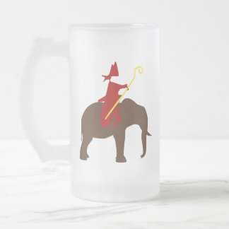 Sinterklaas op een olifant フロストグラスビールジョッキ