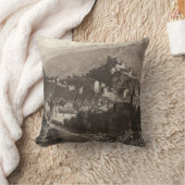 Sion Rudisuhliの旧式な版木、銅版、版画の町 クッション (ブランケット)