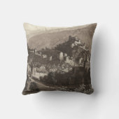 Sion Rudisuhliの旧式な版木、銅版、版画の町 クッション (裏面)