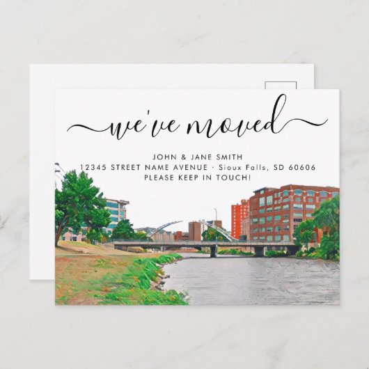 Sioux滝移動案内はがき 案内ポストカード (正面/裏面)