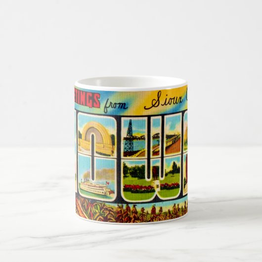  Sioux City IO Greetings Mug コーヒーマグカップ (中央)