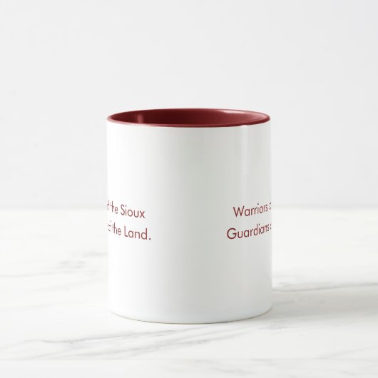 Sioux  Custom Maroon Typography Coffee Mug マグカップ (中央)