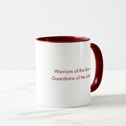Sioux  Custom Maroon Typography Coffee Mug マグカップ (正面右)