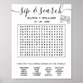 SIPおよび検索カスタム用Wordの検索結婚パズル ポスター (正面)