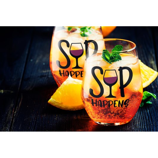 Sipがワイングラスをセット ステムなしワイングラス