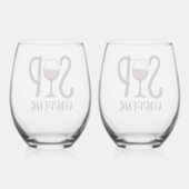 Sipがワイングラスをセット ステムなしワイングラス (裏面)