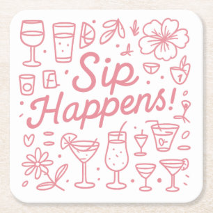 Sipが発生 スクエアペーパーコースター