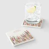 Sipが起こる、それはワイン時大理石コースター ストーンコースター (横)