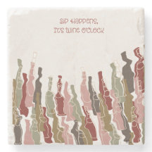 Sipが起こる、それはワイン時大理石コースター