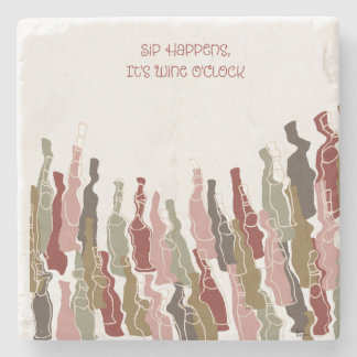 Sipが起こる、それはワイン時大理石コースター ストーンコースター