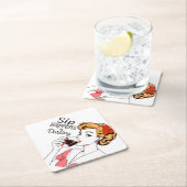 Sipが起こる、ダーリングサッシーレトロ ペーパーコースター (インサイチュ)