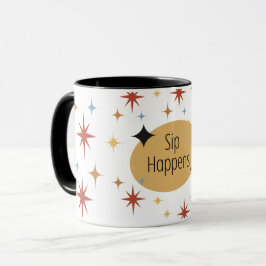 Sipが起こる – レトロミッドセンチュリーモダンコーヒーマグ マグカップ