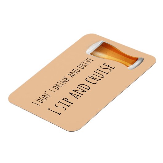 Sipとクルーズビールドアおもしろいマーカー マグネット (左側)