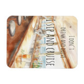 Sipとクルーズビールドアおもしろいマーカー マグネット (横)