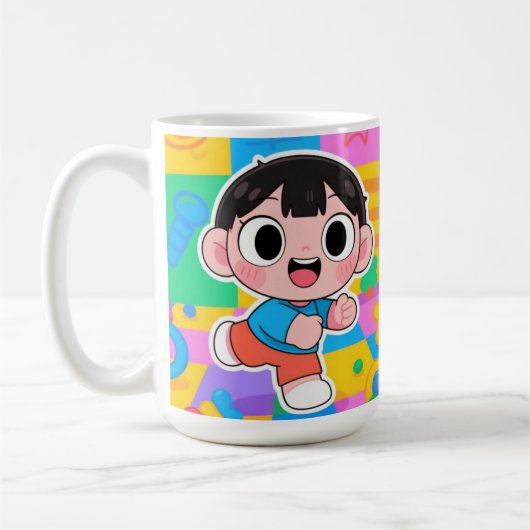 "Sipとスマイル – あなたの日を開始かわいい方法!" コーヒーマグカップ (左)