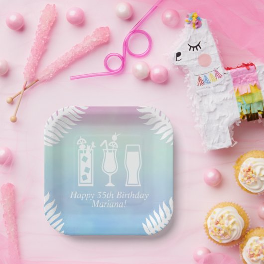 Sipとディッププールパーティー誕生日パーティー ペーパープレート (パーティー)