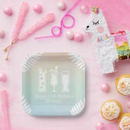 Sipとディッププールパーティー誕生日パーティー ペーパープレート (パーティー)