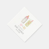 Sipと参照して、ようこそベビーガール、新生児パーティー スタンダードカクテルナプキン (角)