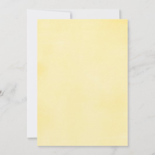 sipと参照ベビーガールひまわり黄色のベビーシャワー 招待状 (裏面)