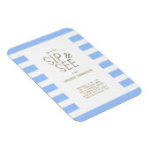 Sipと参照ベビーシャワーブルーホワイトストライプの マグネット (右側)